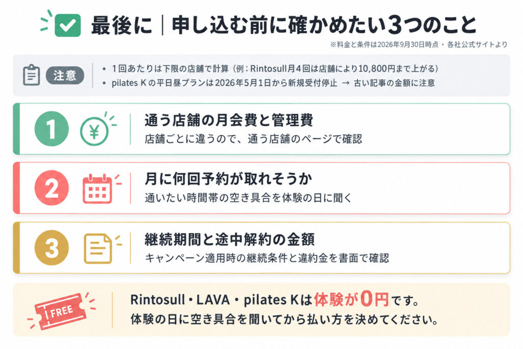 最後に｜申し込む前に確かめたい3つのこと