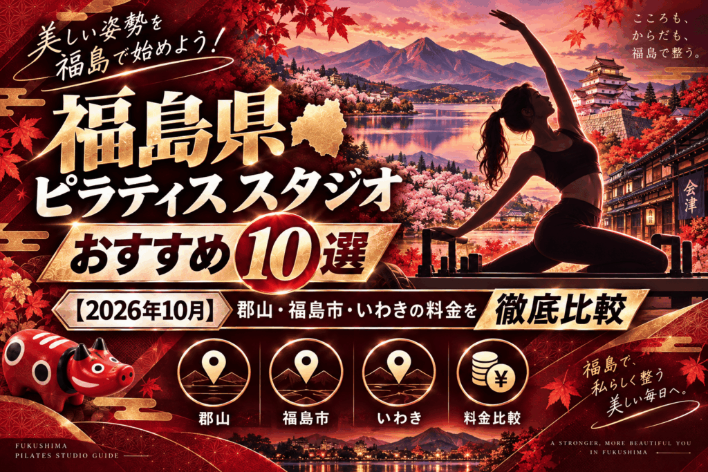 福島県のピラティススタジオおすすめ10選【2026年10月】郡山・福島市・いわきの料金を徹底比較