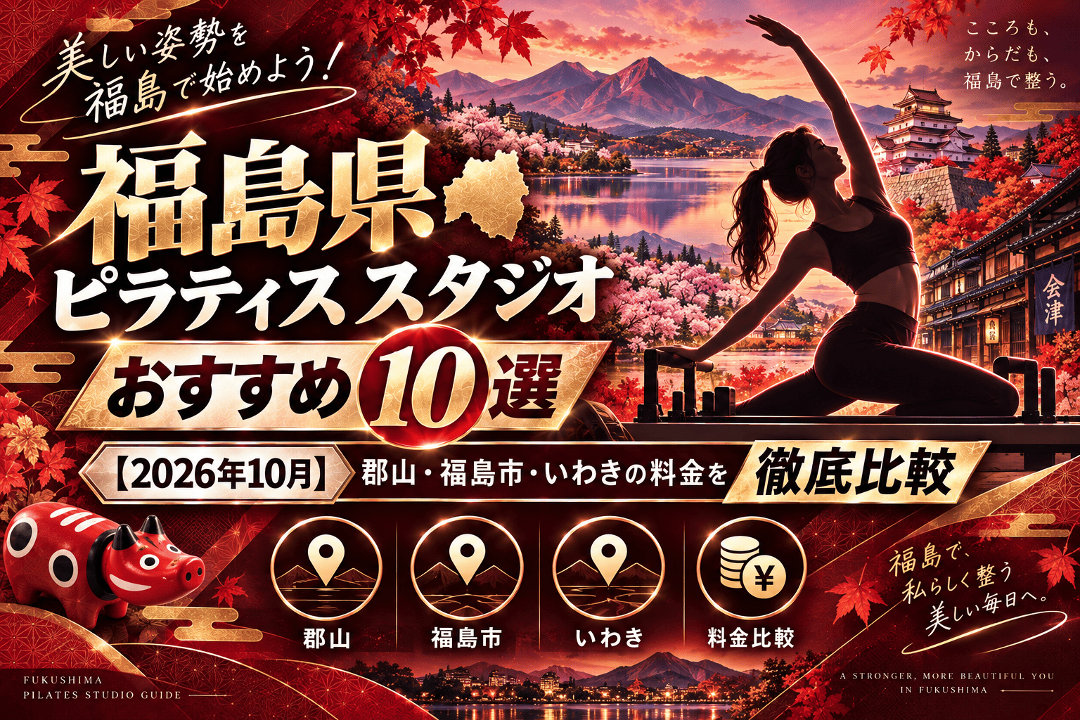 福島県のピラティススタジオおすすめ10選【2026年10月】郡山・福島市・いわきの料金を徹底比較